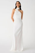 Misha Teresa Satin Gown - Ivory