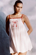 Coppola Cotton Babydoll Dress - Tiny Berry