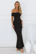 Vibe On Point Off Shoulder Maxi Dress