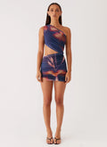 Addie Mini Dress - Midnight Bloom