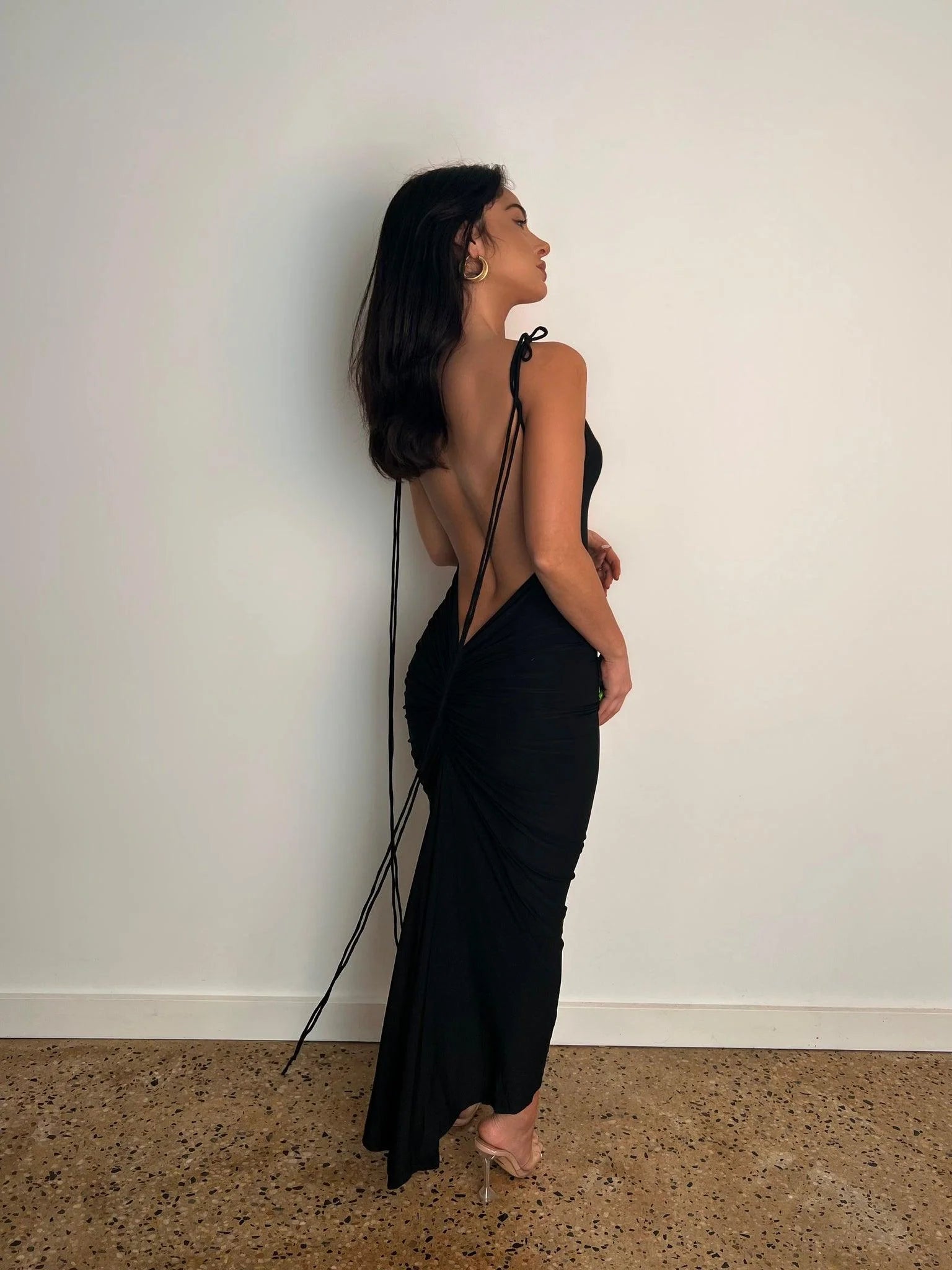 Azari Midi Dress - Black