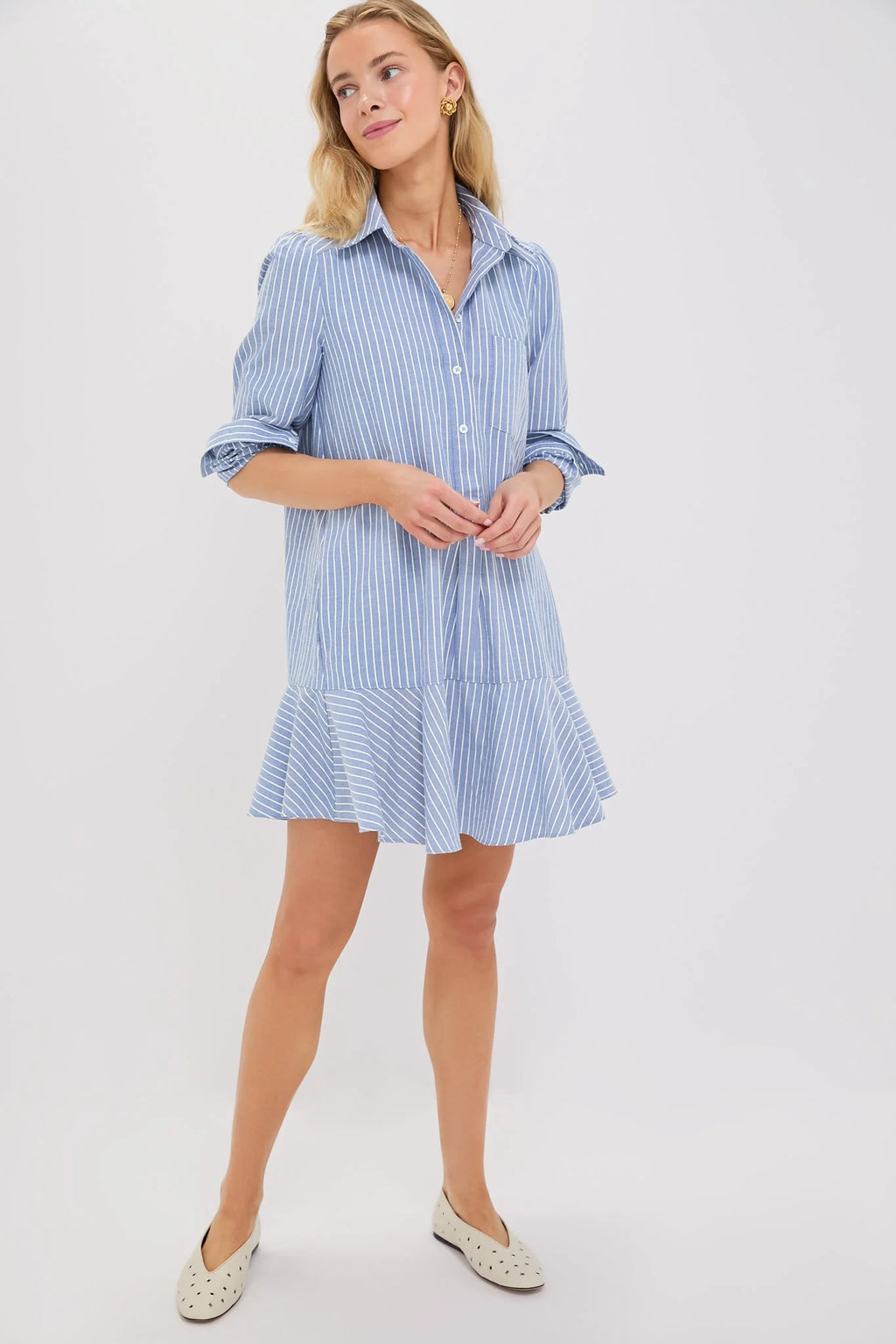 Blue Stripe Callahan Shirt Dress