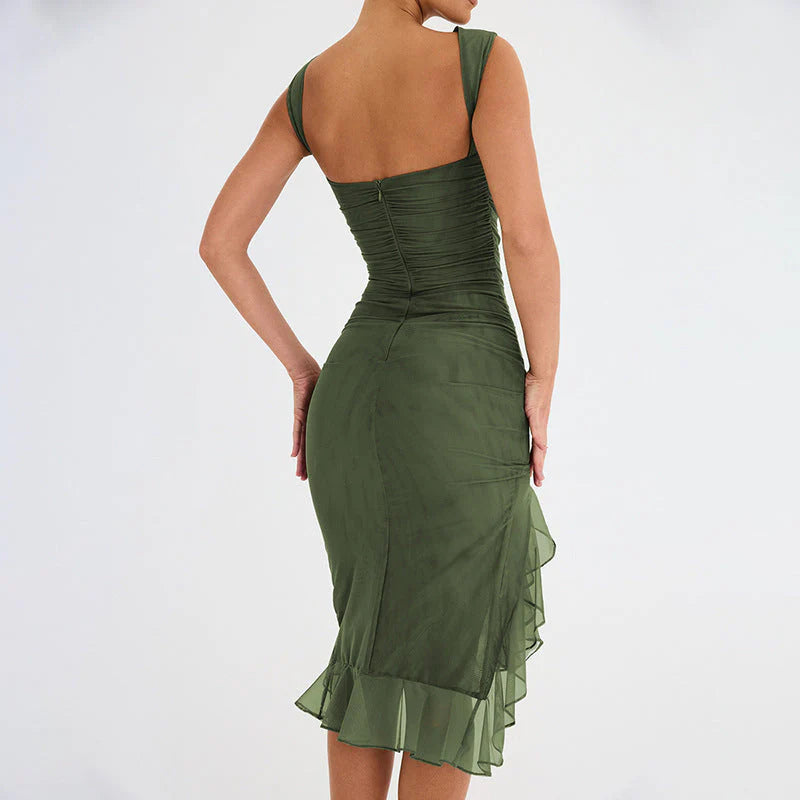 Olivia - Ruffle Midi Dress