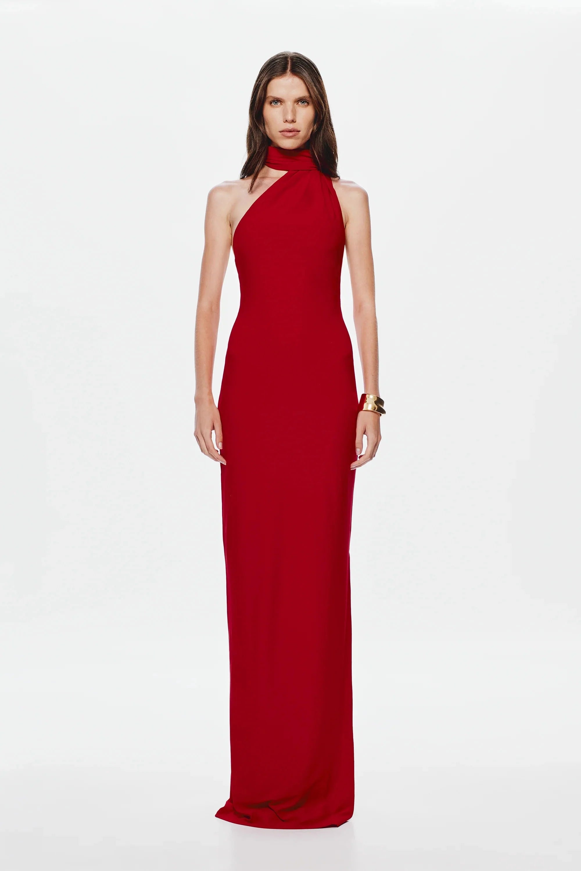 Misha Nicolette Jersey Maxi Dress - Cherry