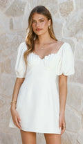 Ariel Bustier Mini Dress - White