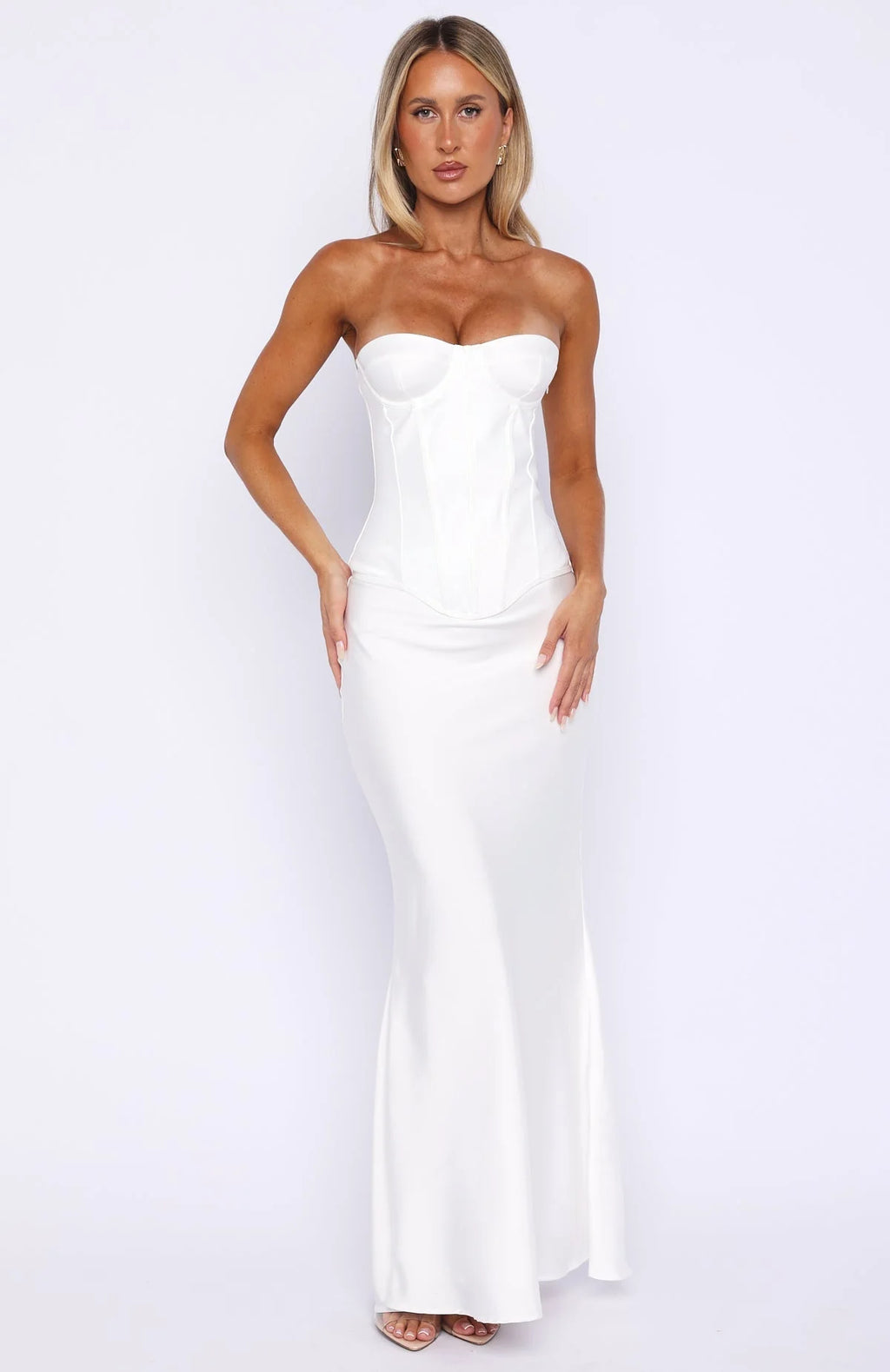 Golden Mile Strapless Bustier Off White
