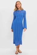 Cerulean Knit Comporta Midi Dress