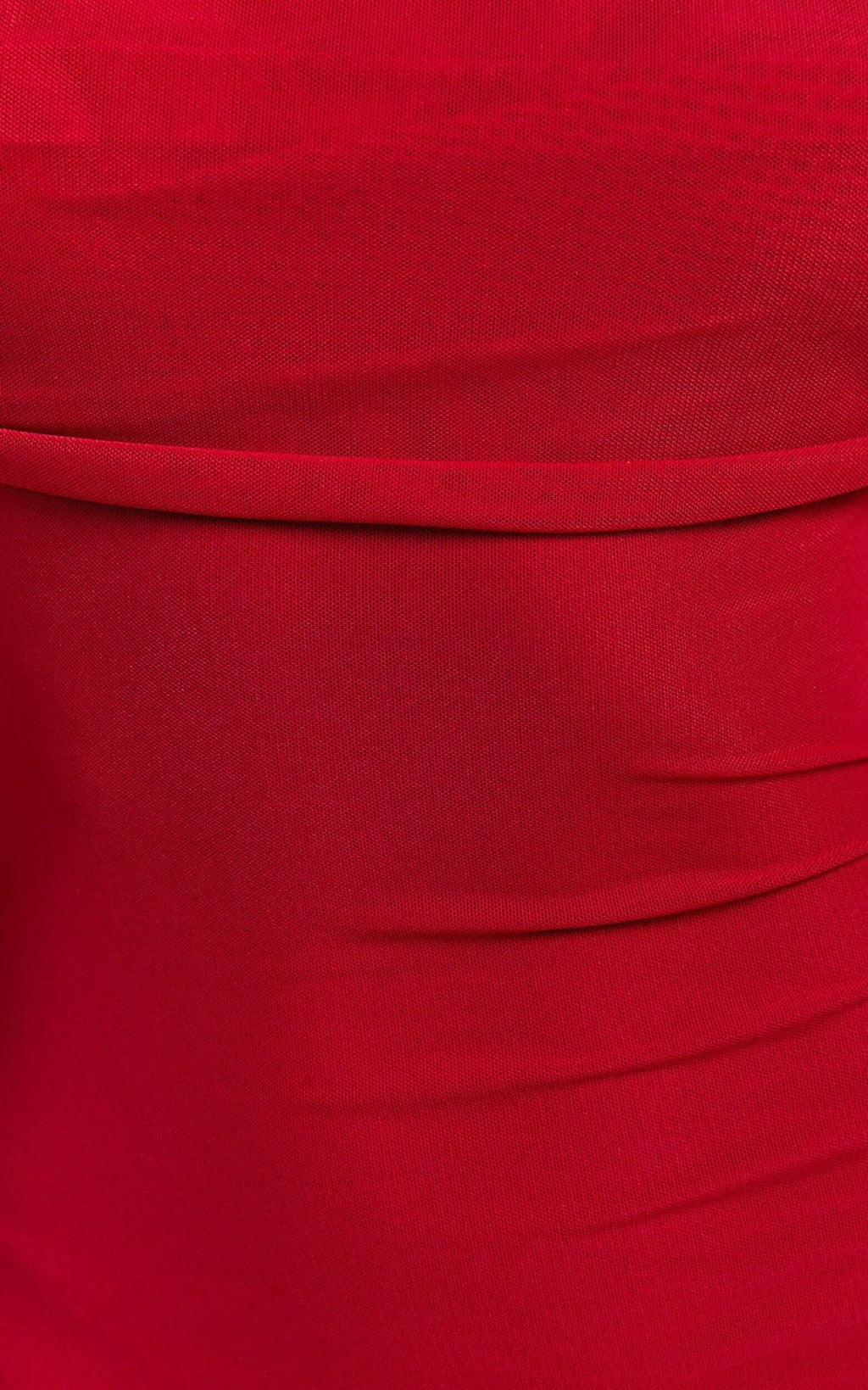 Bethanie Maxi Dress - Off The Shoulder Mesh Dress in Red