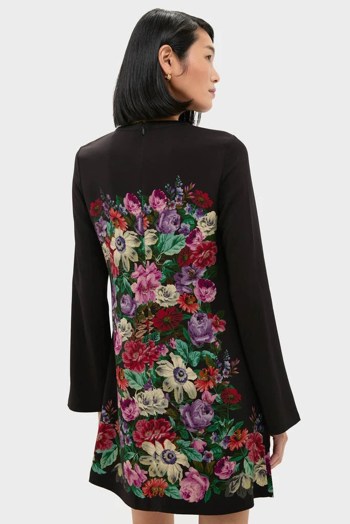 Multi Viktoria Print Long Sleeve Mini Dress