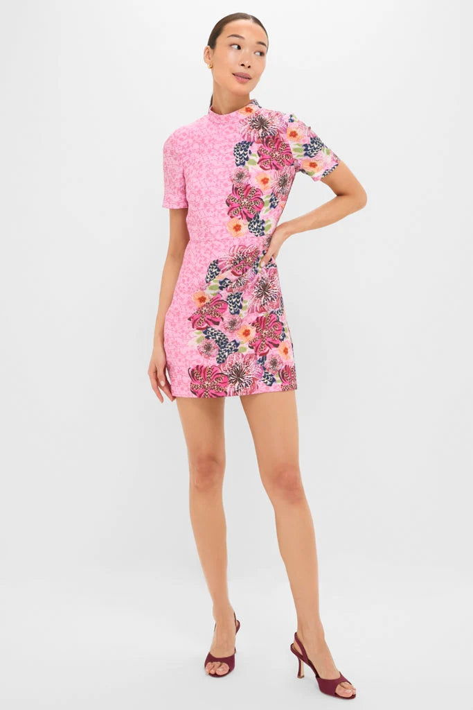 Bamboo Bloom Draped Mini Dress