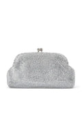 Ela Crystal Clutch - Silver