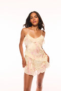 Lomina Summer Heirloom Print Mini Dress