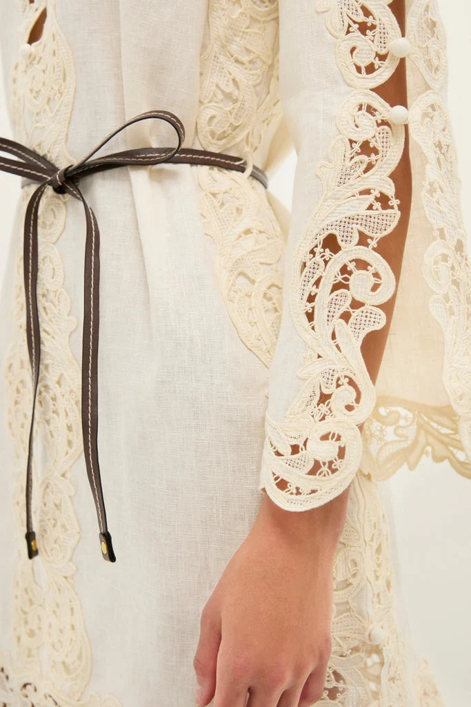 Cream Awaken Embroidered Tunic
