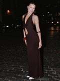No Hard Feelings Twist Maxi Dress Brown