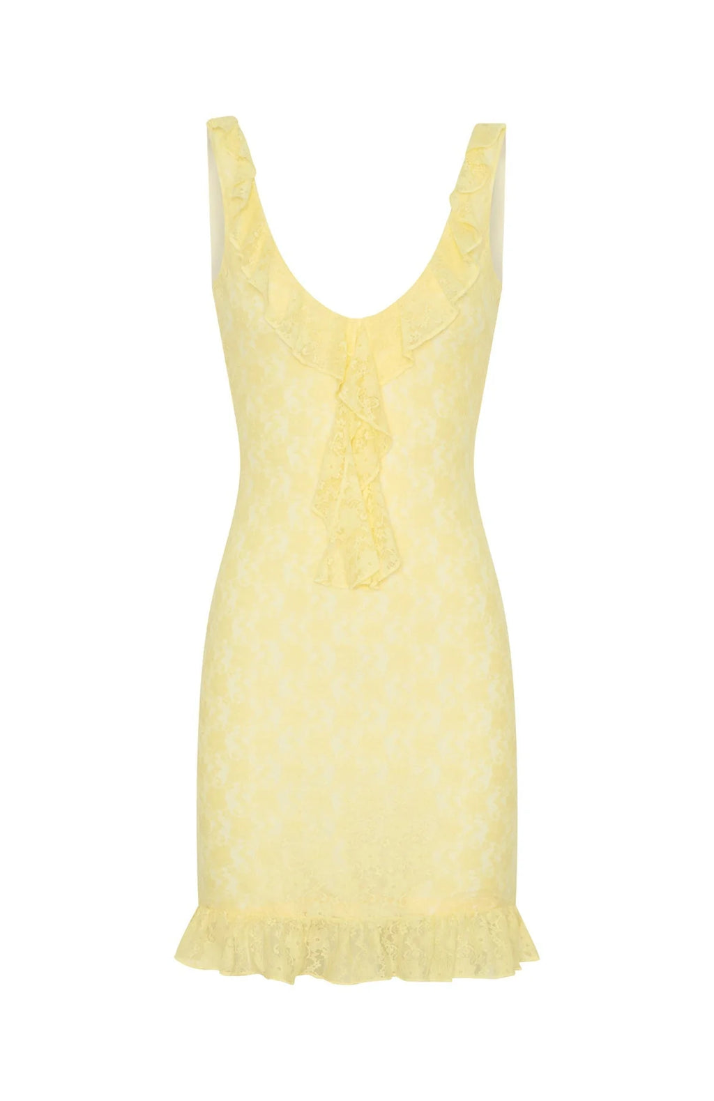 Take A Bow Mini Dress Lemon