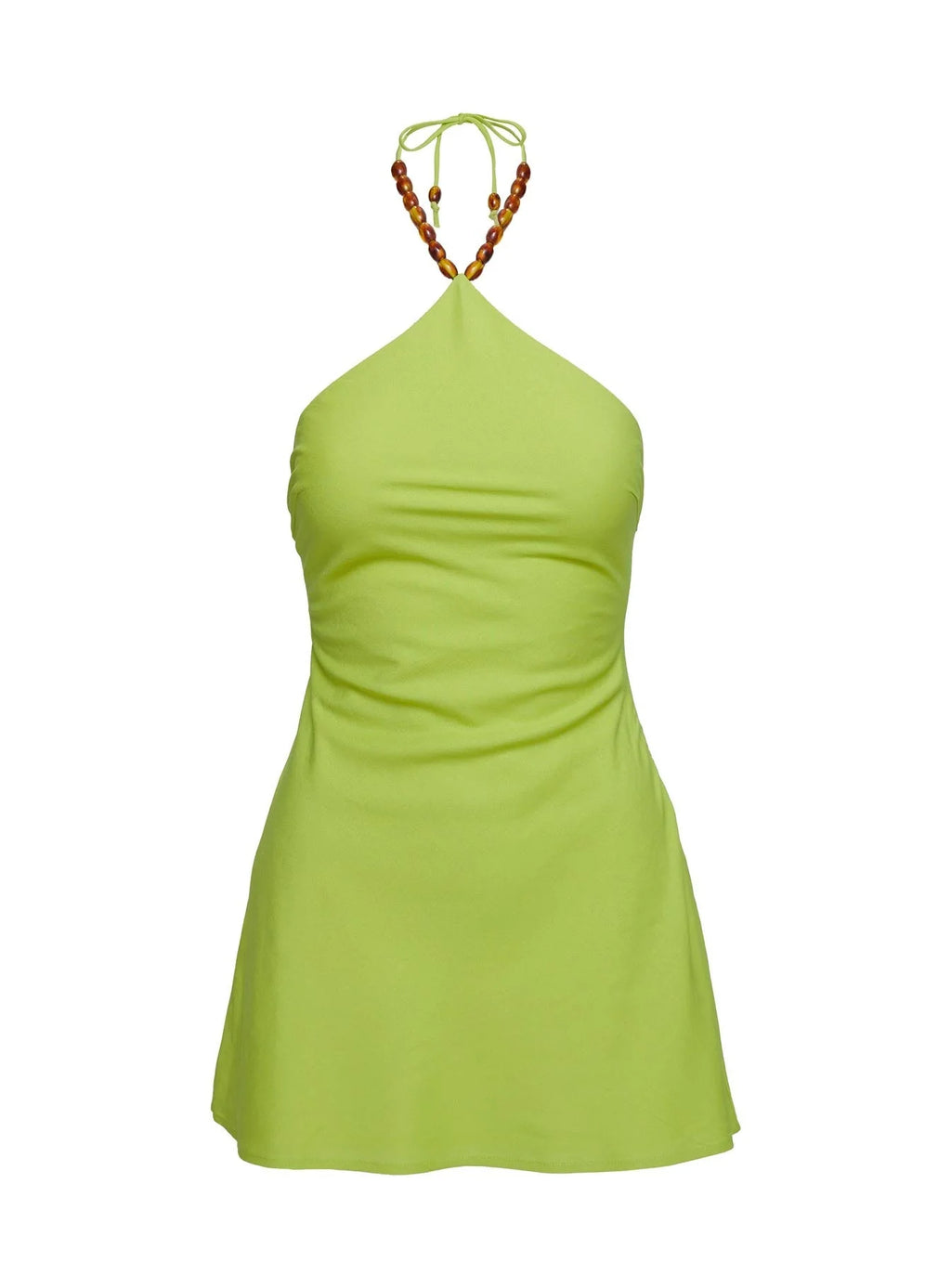 Maevie Halter Mini Dress Green