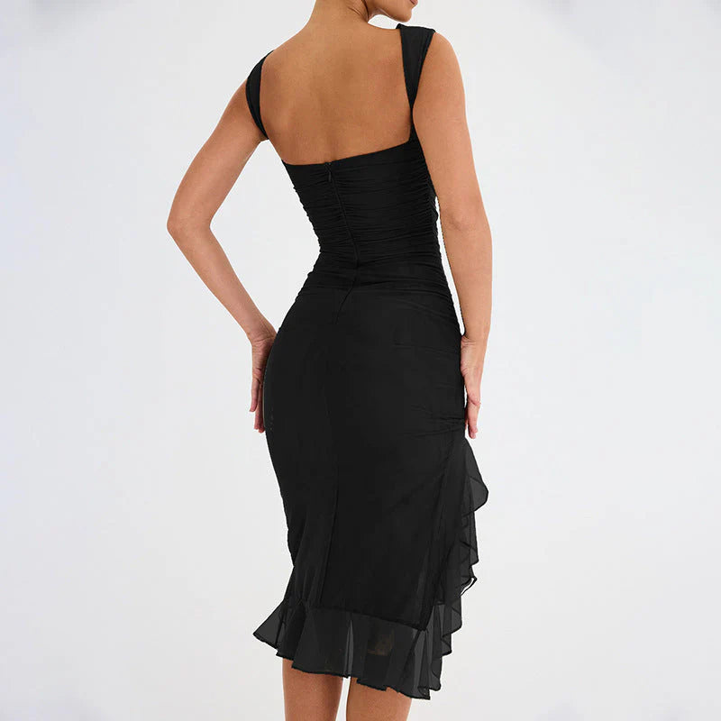 Olivia - Ruffle Midi Dress