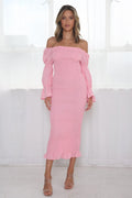 Grace Midi Dress - Pink