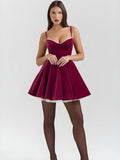 Livette - Mini Burgundy Dress
