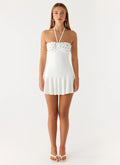 Sabelle Halter Mini Dress - White