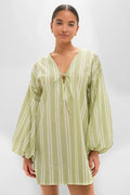 Faded Juniper Ombre Stripe Pia Mini Dress