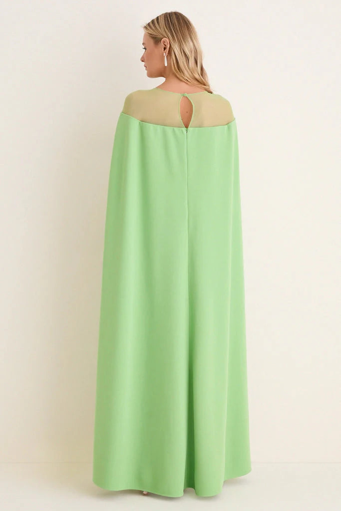 Pistachio Estelle Cape Maxi Dress