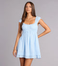 Sunshine State Of Mind Eyelet Mini Dress