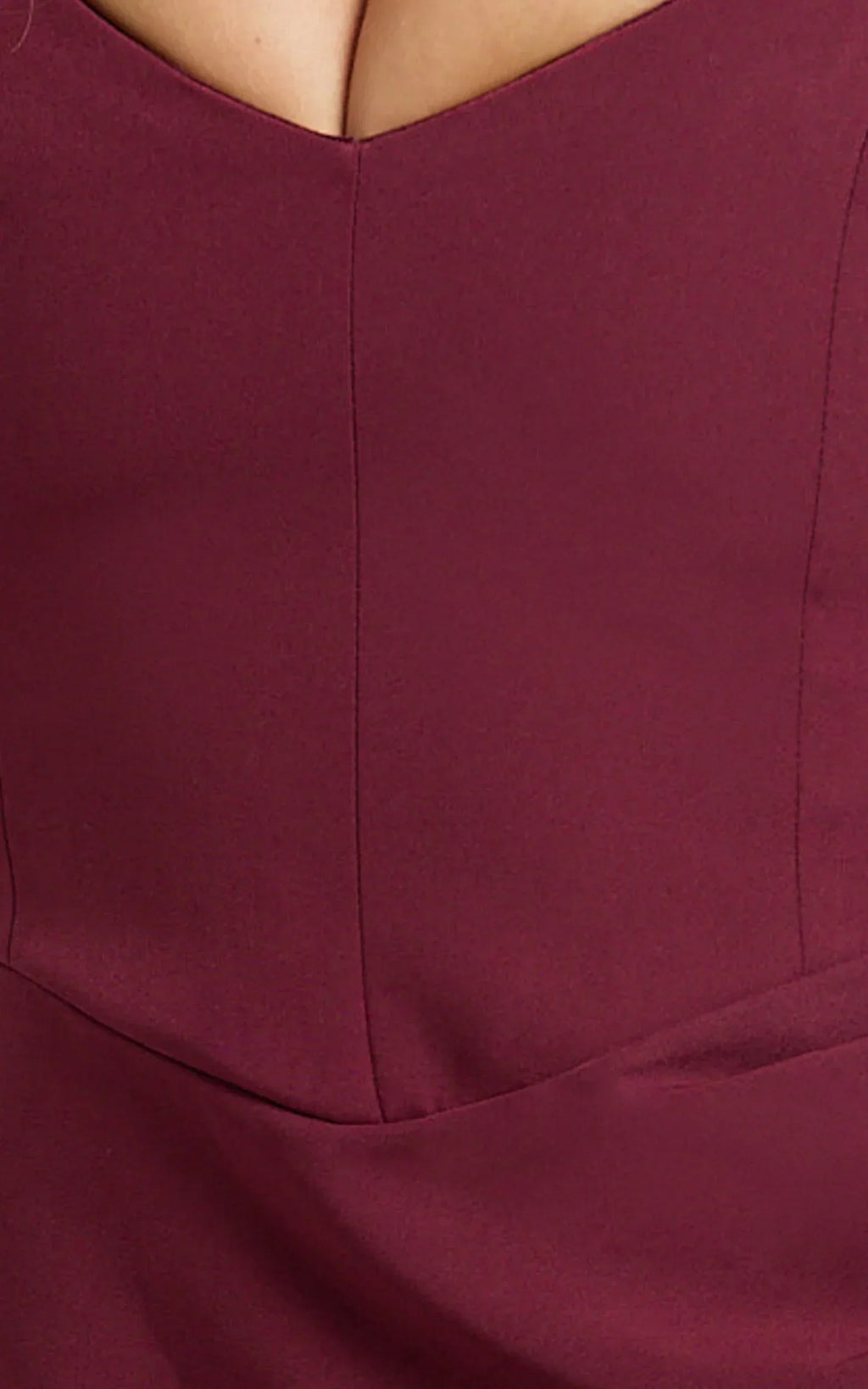 Veronika Maxi Dress - Off Shoulder Plunge High Split Dress in Wine