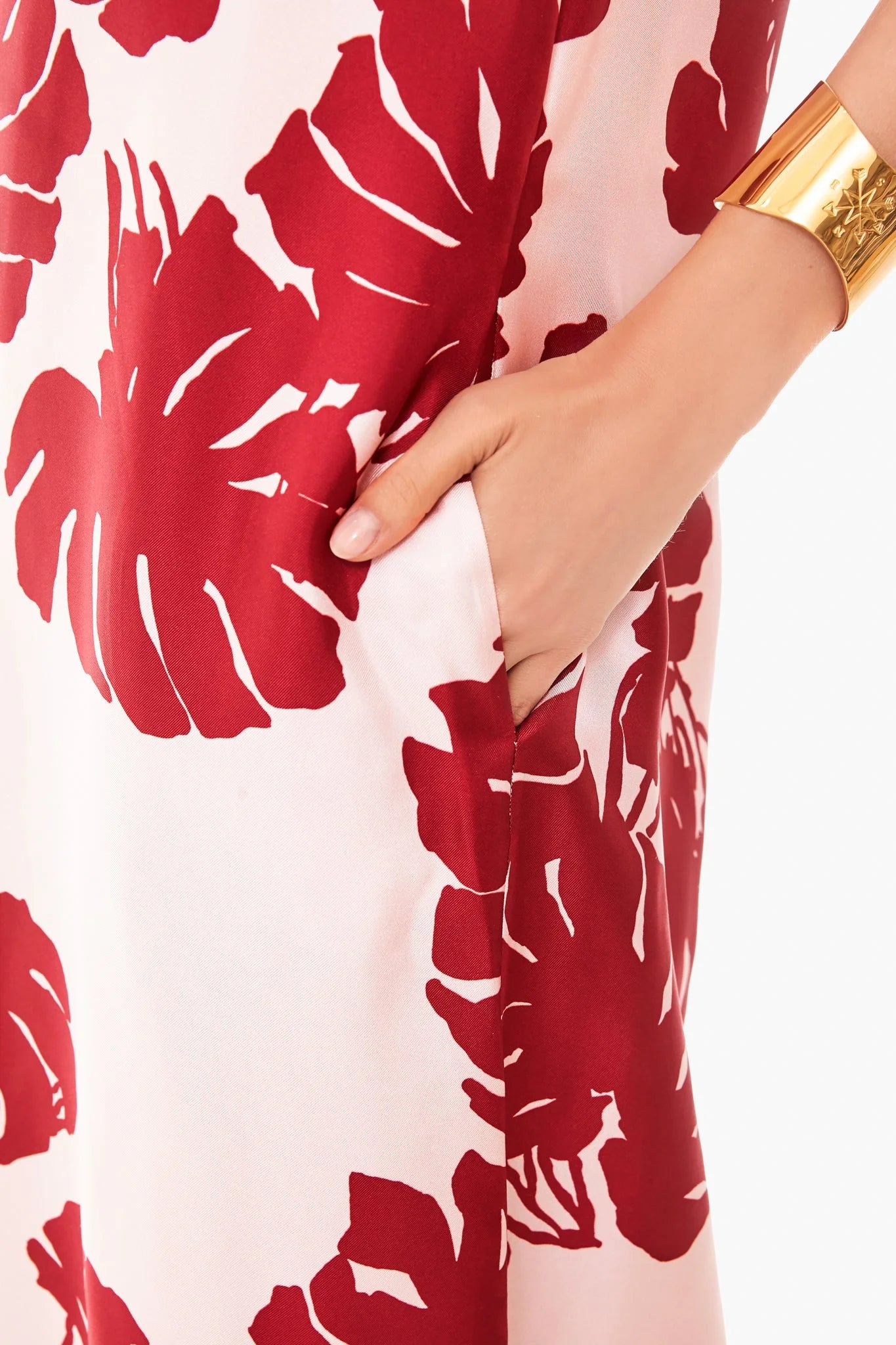 Monstera Rosa Swing Dress