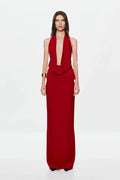 Misha Vanessa Jersey Maxi Dress - Cherry
