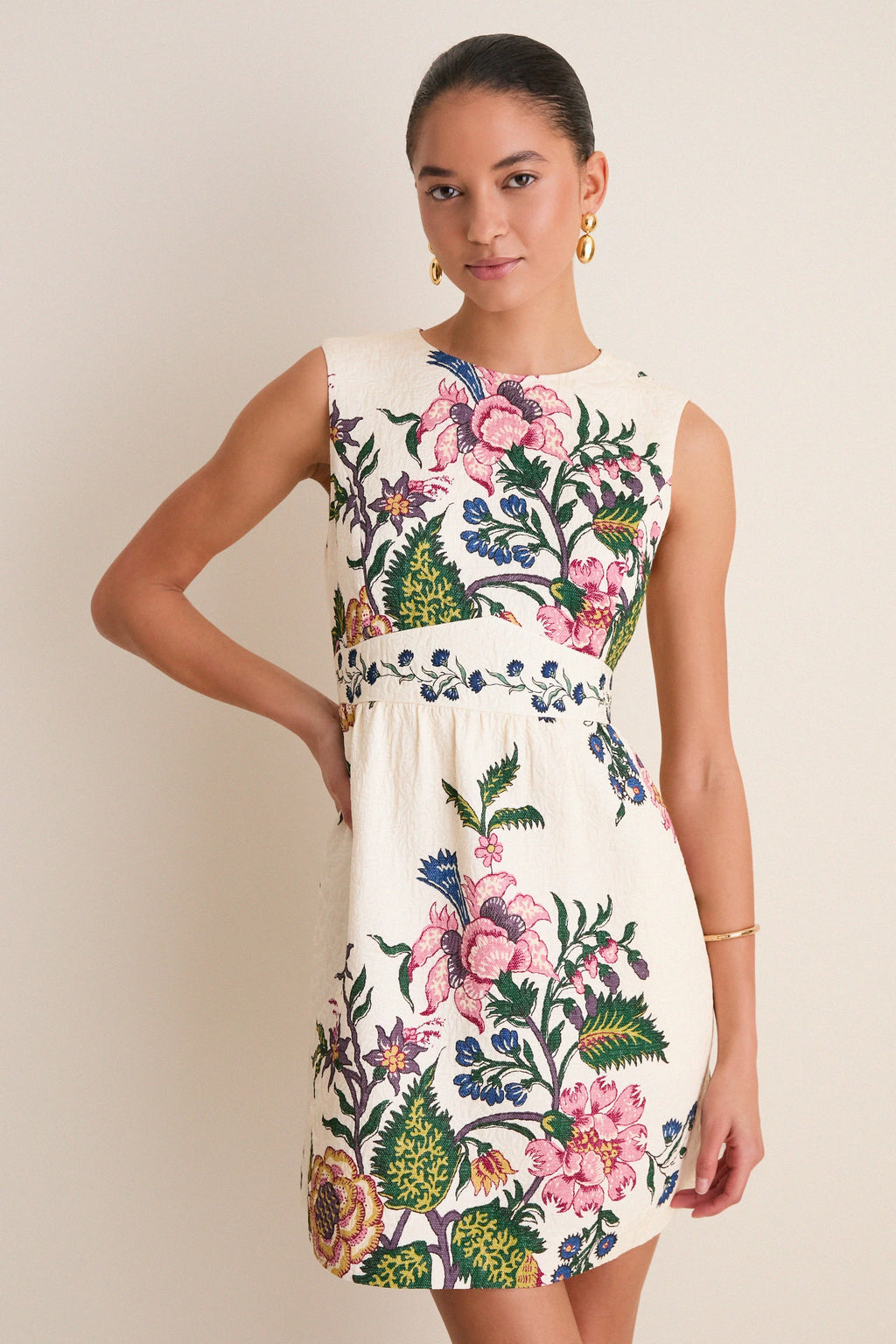 Belle Bouquet Jacquard Victorie Mini Dress
