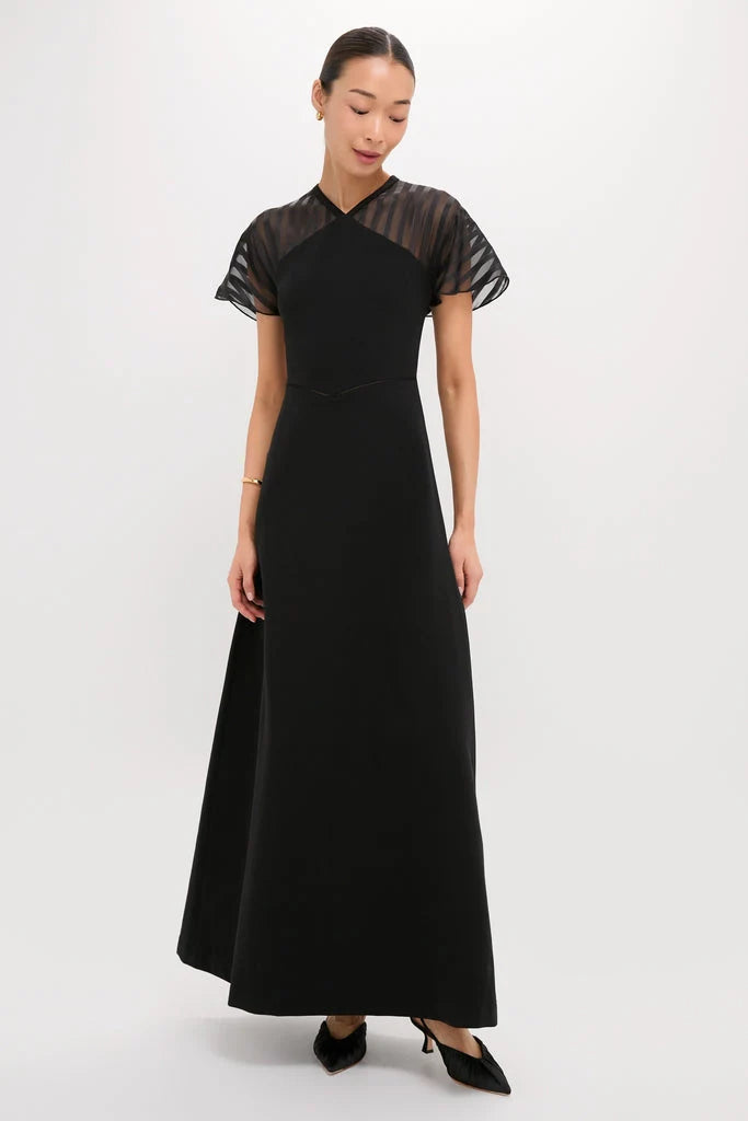 Black Crepe Annelise Dress