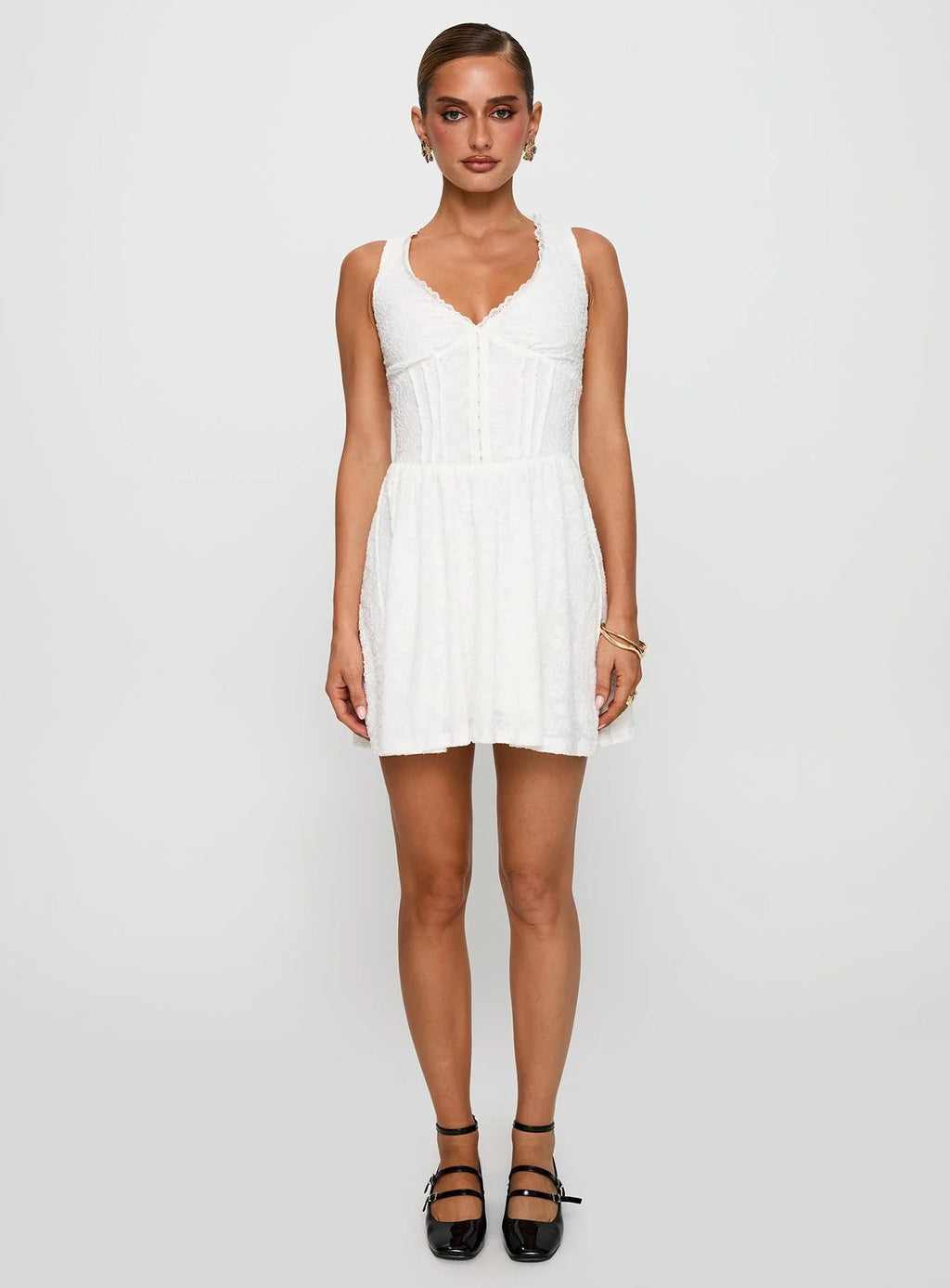 Loveluck Lace Mini Dress White