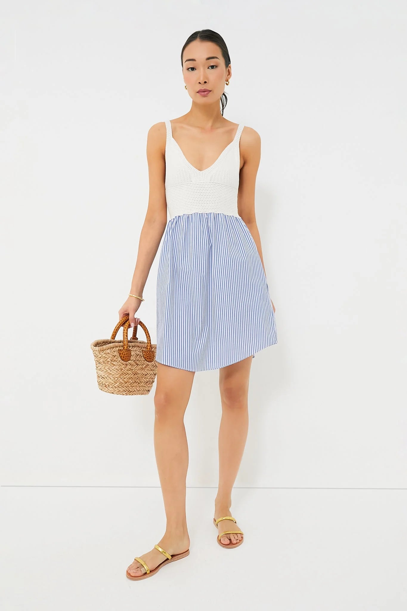 The White and Royal Esmee Dress