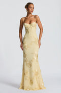 Livette - Yellow Floral Maxi Dress