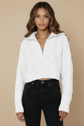 Jax Crop Jumper - White
