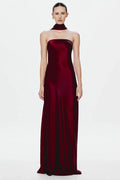 Misha Lilia Satin Gown - Port