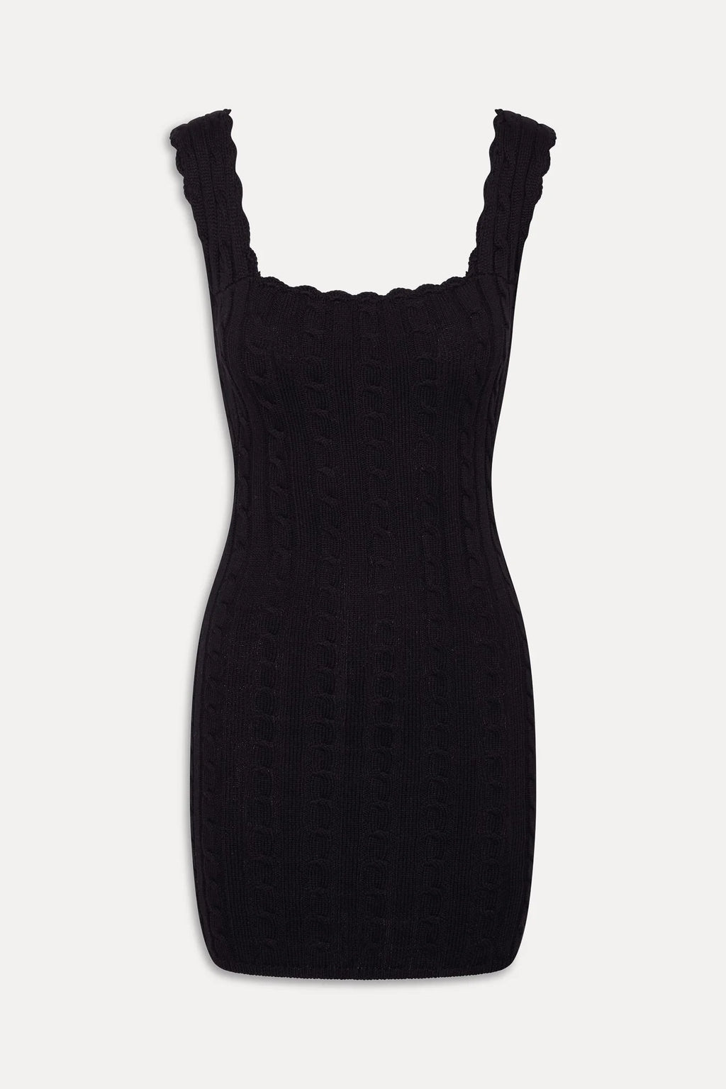 Jules Knit Backless Mini Dress - Black