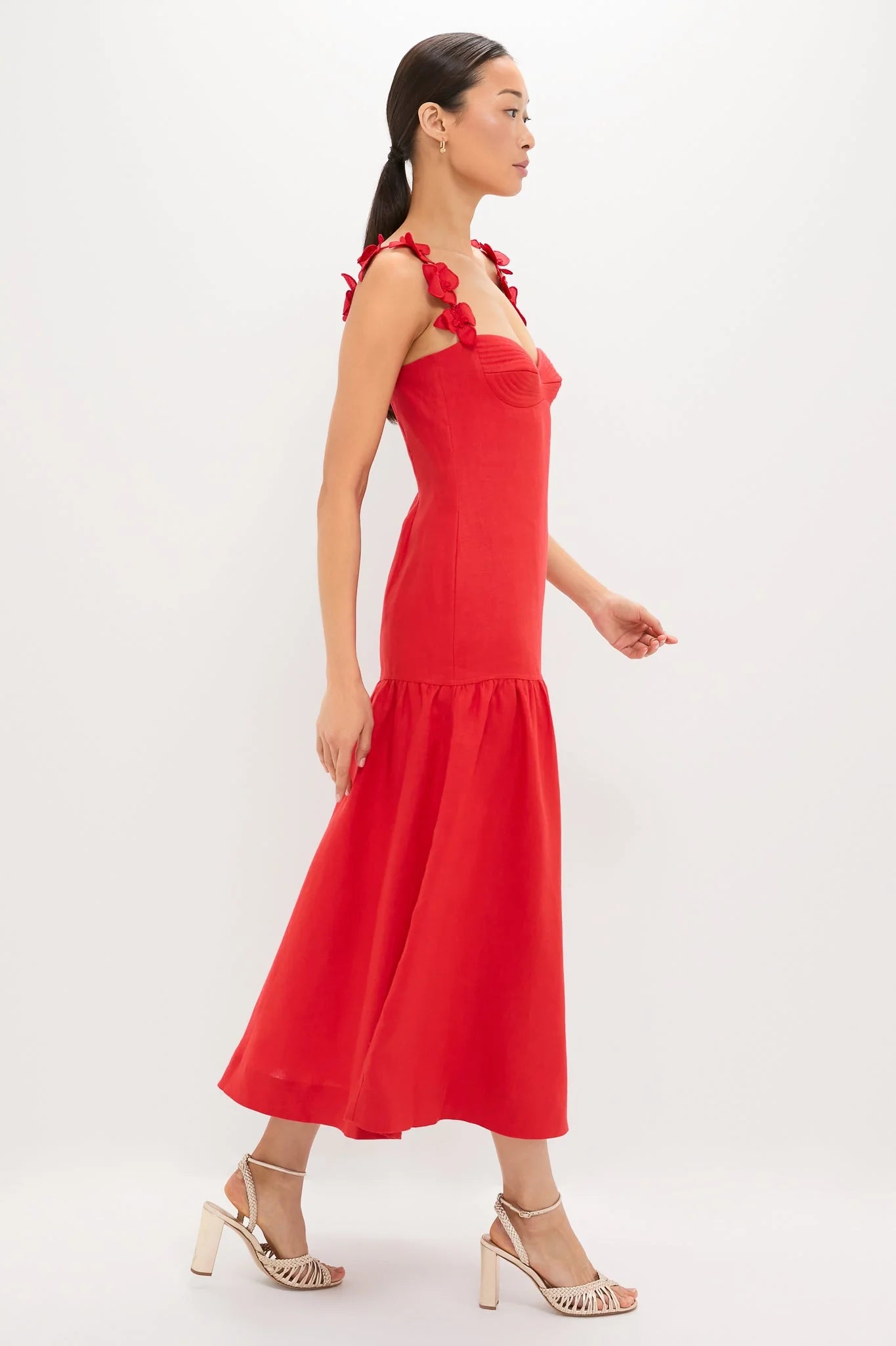 Red Ser Arte Embellished Maxi Dress