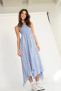Floral Smocked Hanky Hem Dress