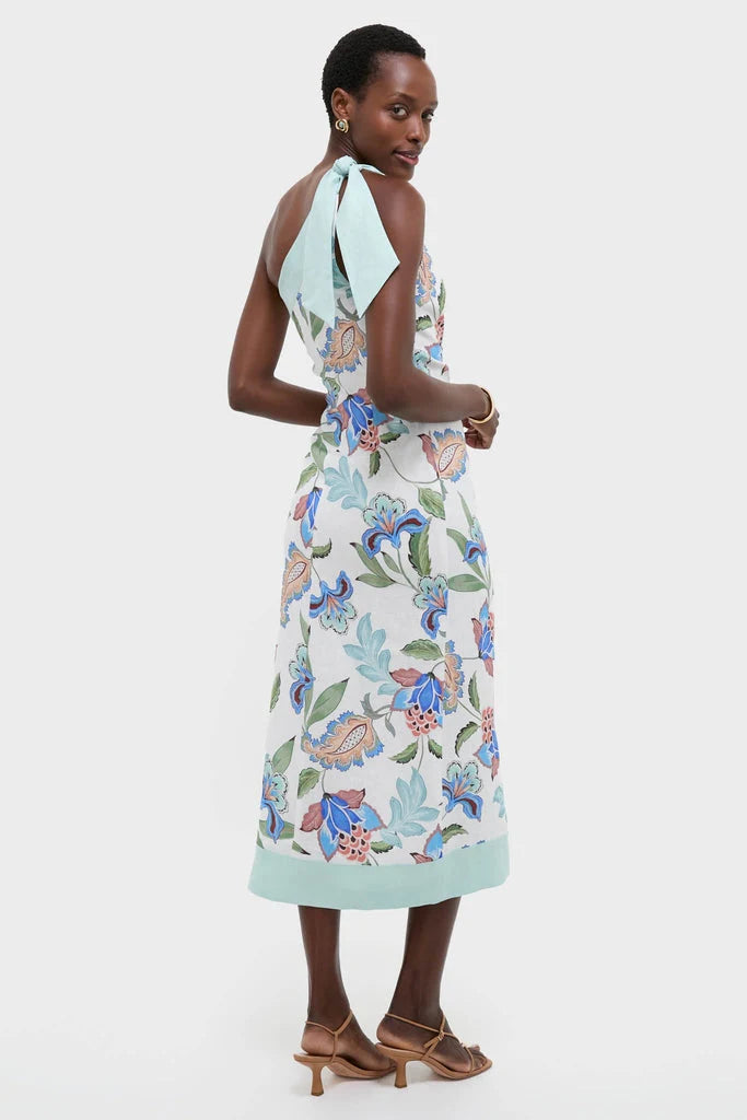 Azure One-Shoulder Midi Dress