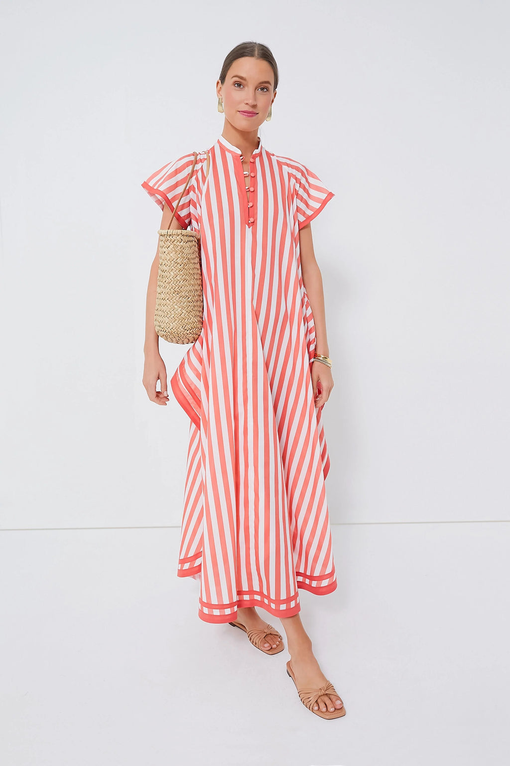Coral Stripes Anouk Dress