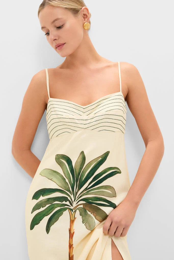 Tropical Print Maxi Dress