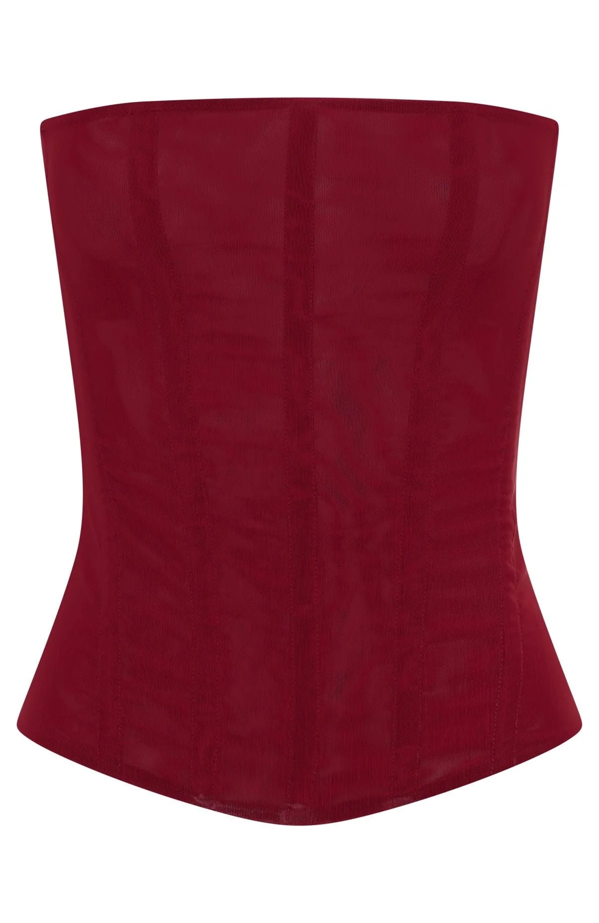 Tell Me A Secret Strapless Bustier Wine