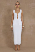 Nadina Midi Skirt - White