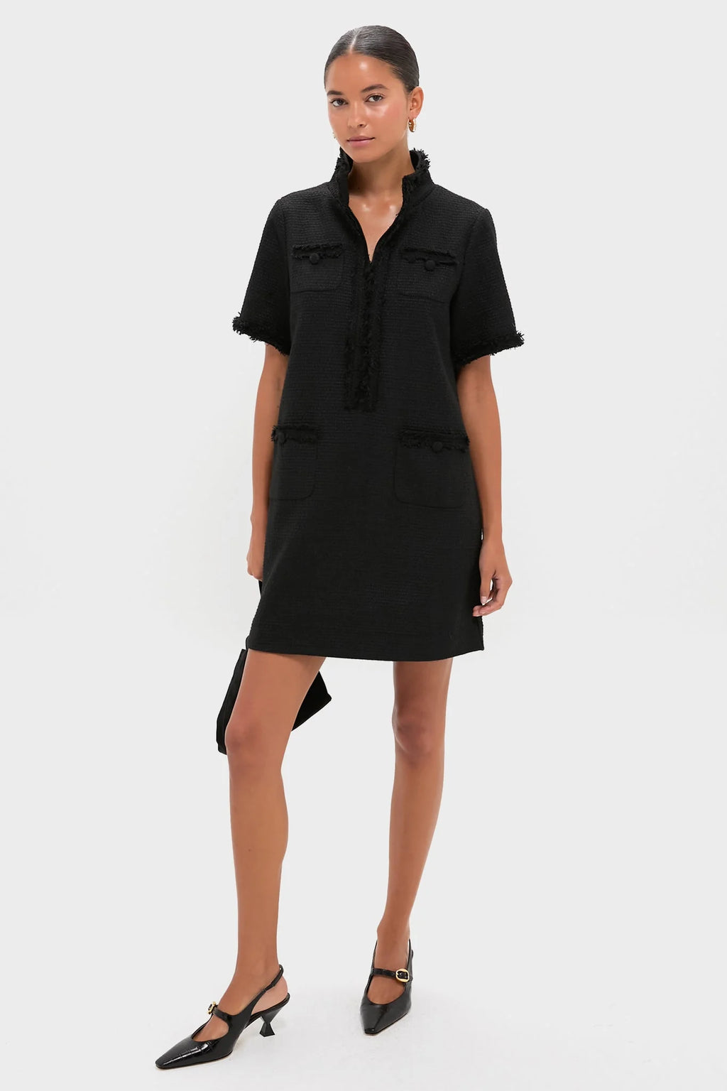 Black Tweed Ophelia Dress