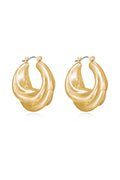 Crescent Swirl Hoop Earrings