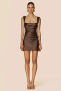 Nookie Dream Mini Dress - Chocolate