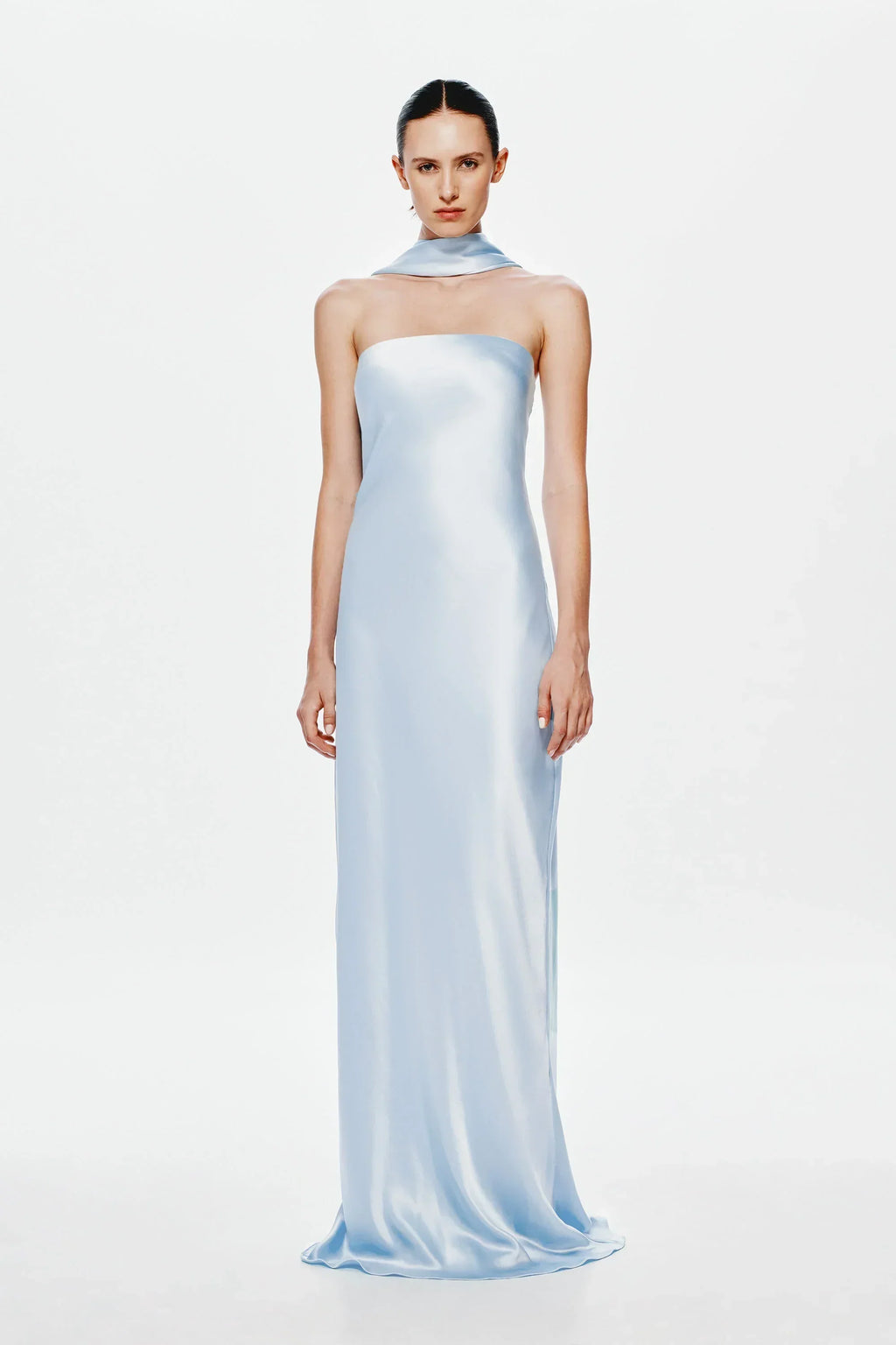 Misha Lilia Satin Gown - Dove