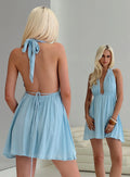 Saddler Mini Dress Blue